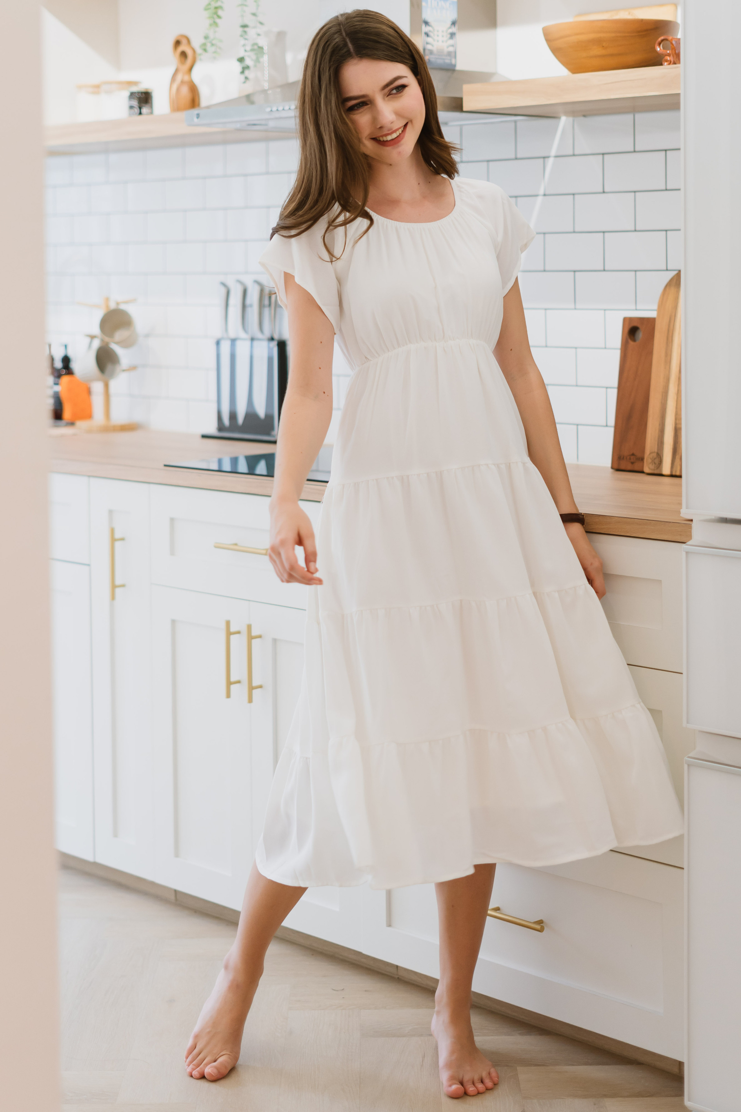 Elastic dress deals with sleeves