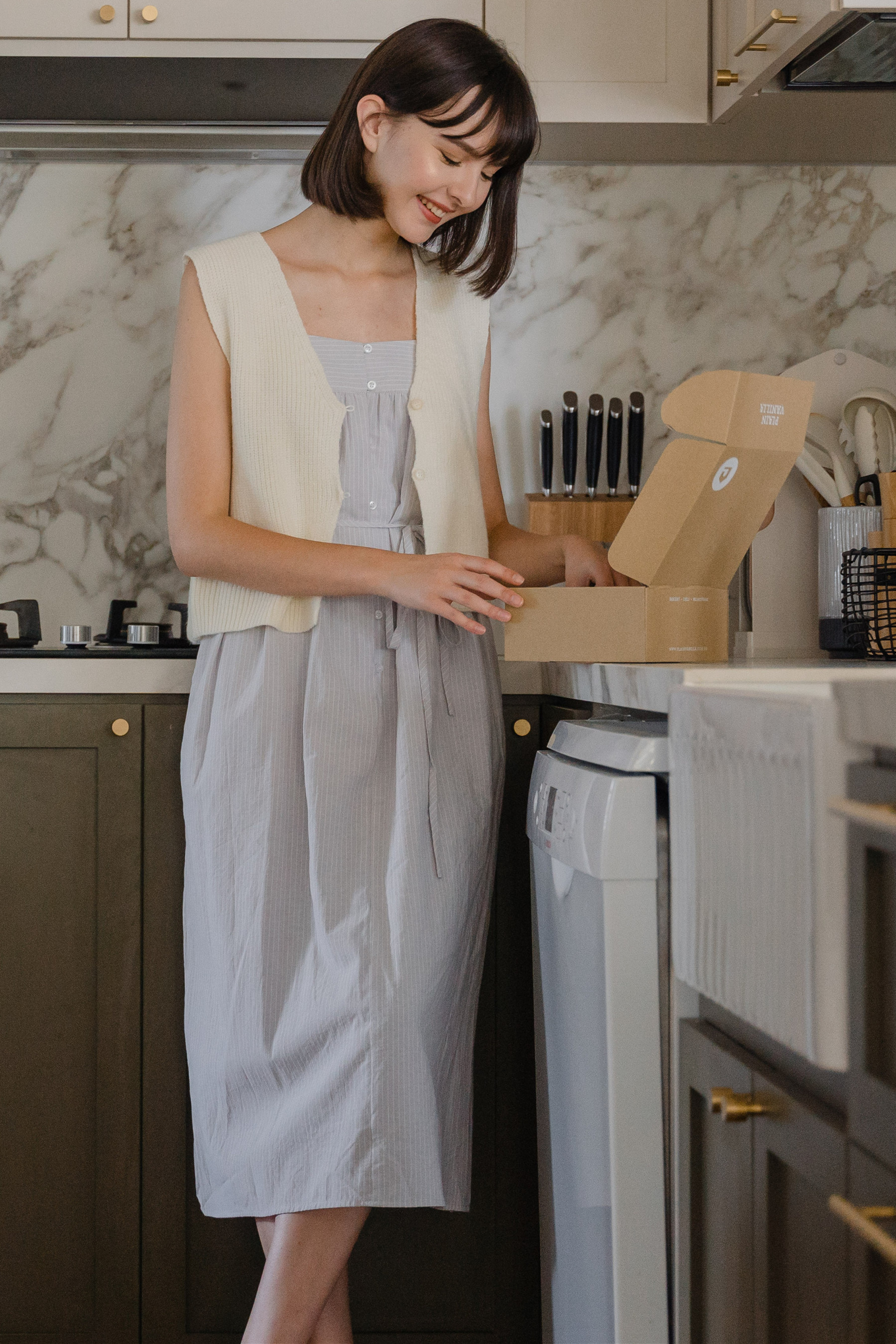 White vest with on sale buttons