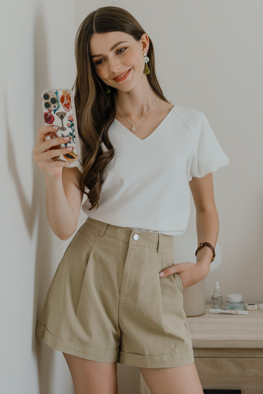 ACW Puff Sleeve Boxy Top in White | Anticlockwise