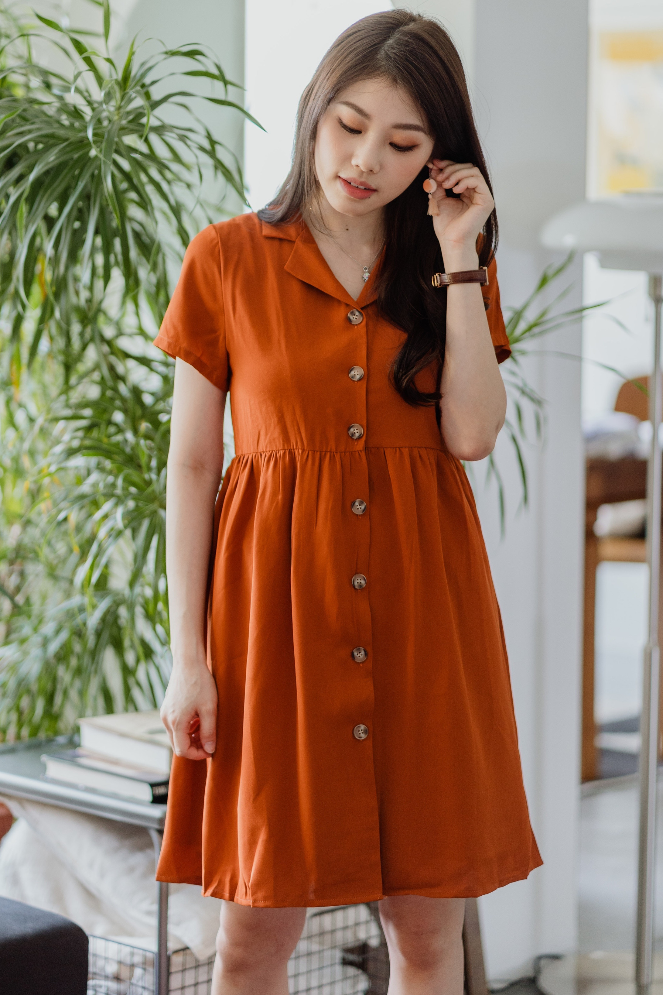 babydoll button dress